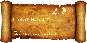 Liptai Margó névjegykártya
